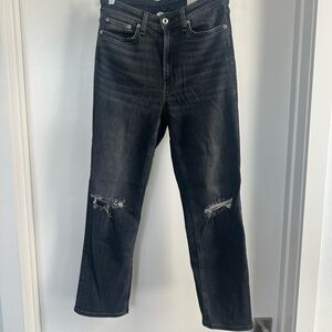 Stylish Black Distressed Jeans